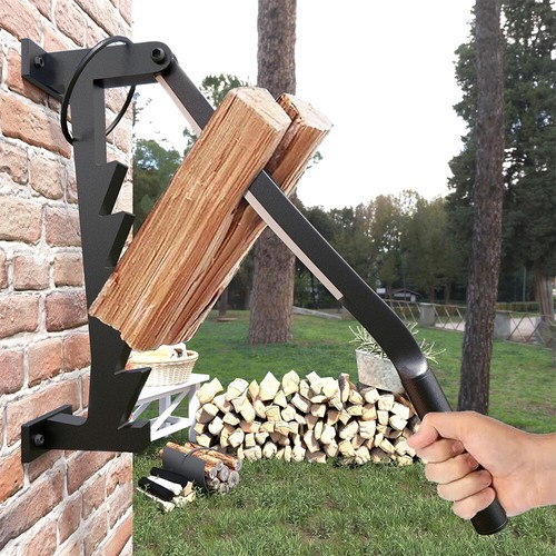 Wall mounted wooden kindling - mounted,