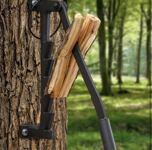 Wall mounted wooden kindling - wooden,